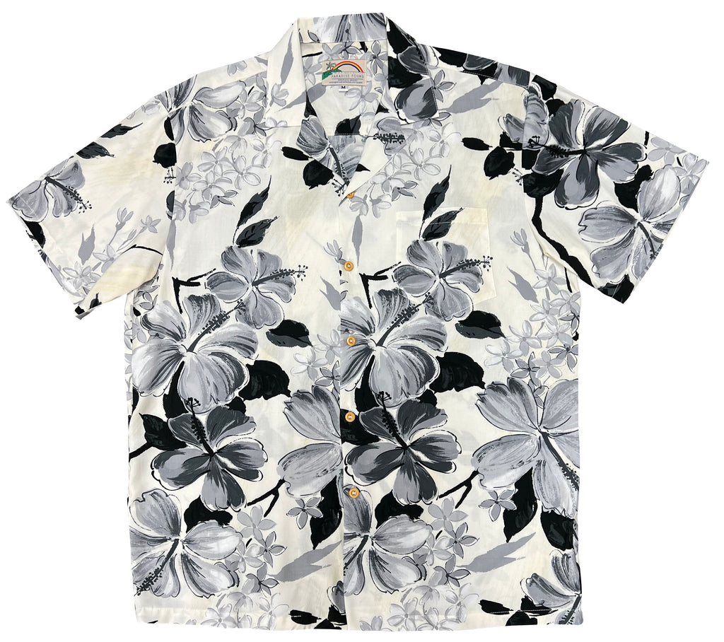 Paradise Found Watercolor Hibiscus Red Hawaiian Shirt