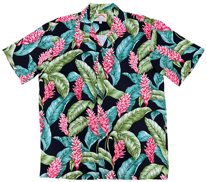 Paradise Found Hawaiian Shirts Red Ginger