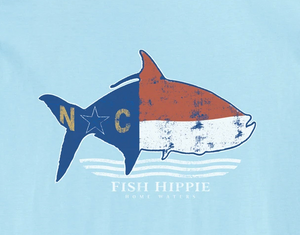 Fish Hippie North Carolina State Tee Sky Blue