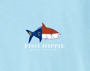 Fish Hippie North Carolina State Tee Sky Blue