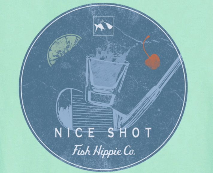 Fish Hippie Nice Shot Tee Spring Mint