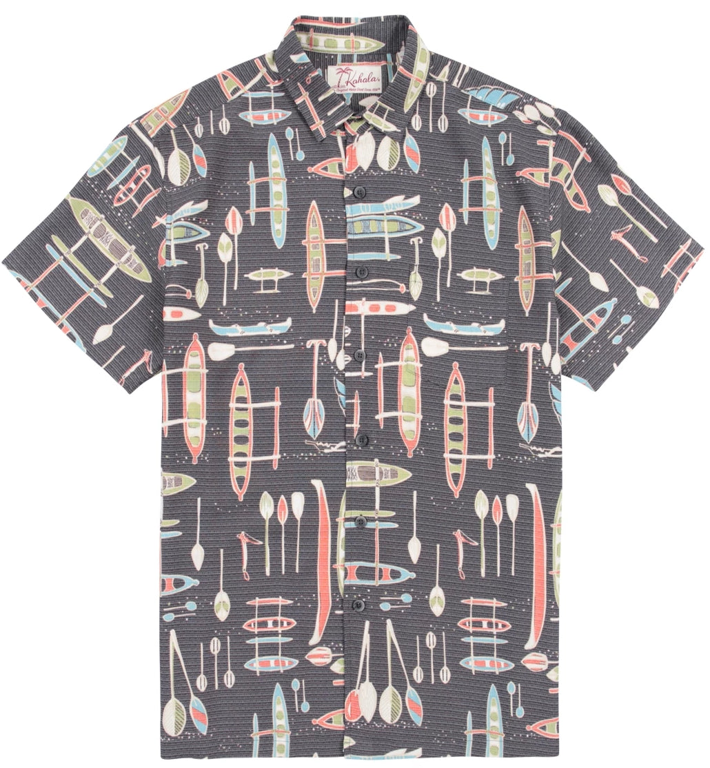 Kahala Shirts Vintage Waʻa Black